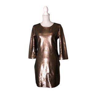 BB Dakota Rosegold Sequined Dress